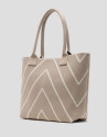 Bolso maxi shopper Kendall punto nude listas ... | Roberto Verino