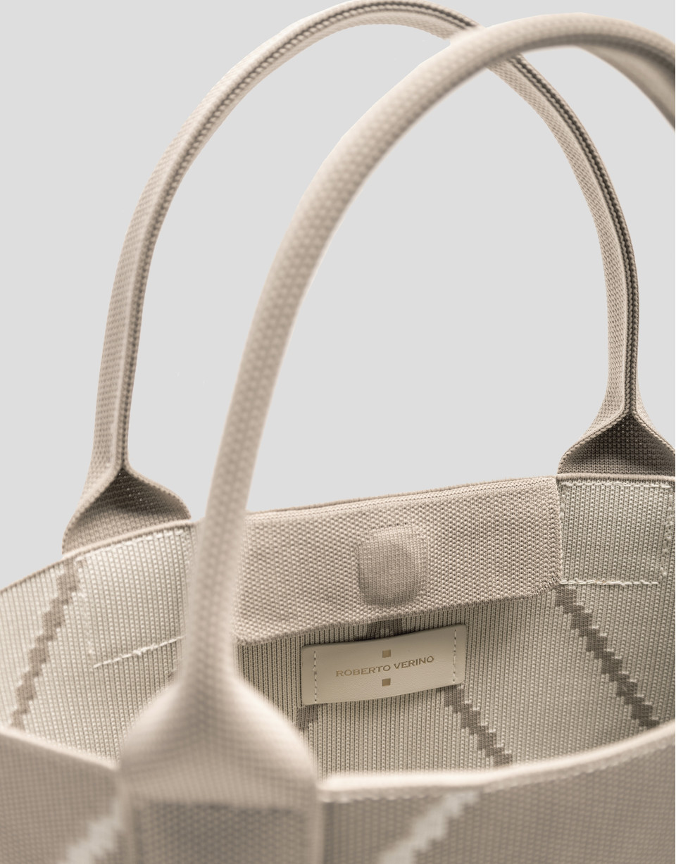 Bolso maxi shopper Kendall punto nude listas ... | Roberto Verino