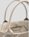 Nude knit maxi Kendall shopping bag with ... | Roberto Verino