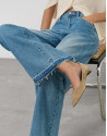 Pantalón ancho vaquero azul claro