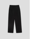 Black straight crepe pants with darts - Woman | Roberto Verino