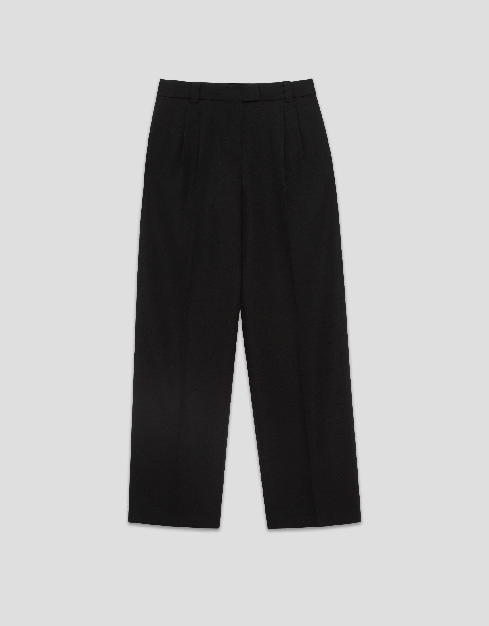 Pantalón recto pinzas crepé negro - Mujer | Roberto Verino