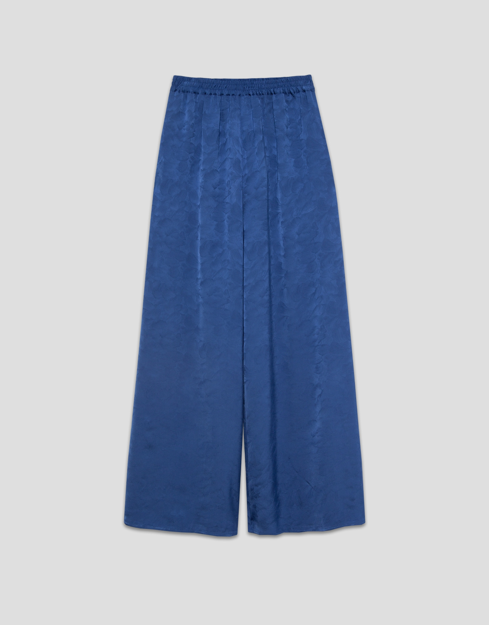 Pantalón palazzo azul intenso con damasco floral | Roberto Verino