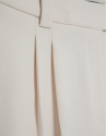 Beige straight crepe pants with darts - Woman | Roberto Verino