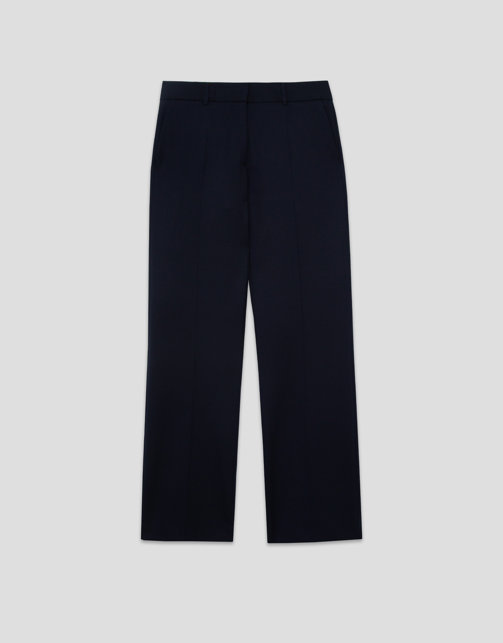 Night blue straight trousers - Woman - SS2025 | Roberto Verino