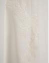 Beige fluid knit top with floral embroidery | Roberto Verino