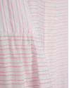 Pink and white striped blouse with puffed ... | Roberto Verino