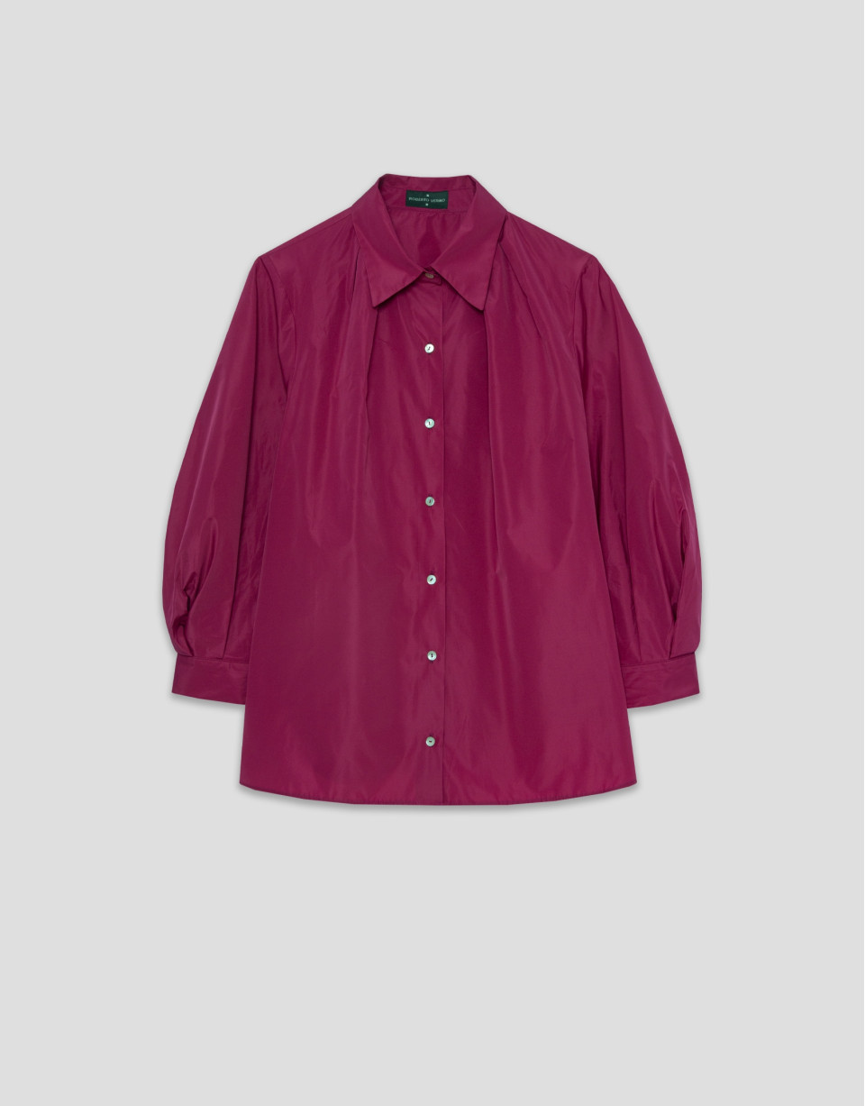 Raspberry taffeta blouse - Woman - SS2025 | Roberto Verino