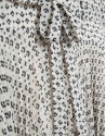 Black and white midi dress with pleats and ... | Roberto Verino