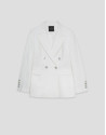 Blazer cruzada mezcla lino viscosa crudo | Roberto Verino