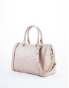 Nude Carmen Onda leather  bowling bag with embossed logo