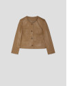 Short camel nappa jacket - Woman - SS2025 | Roberto Verino