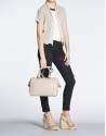 Nude Carmen Onda leather  bowling bag with embossed logo