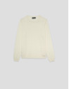 Long sleeve wool sweater with ecru eights | Roberto Verino