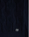Jersey manga larga lana azul marino ochos y ... | Roberto Verino
