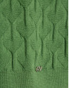 Green cable knit long sleeve wool sweater | Roberto Verino
