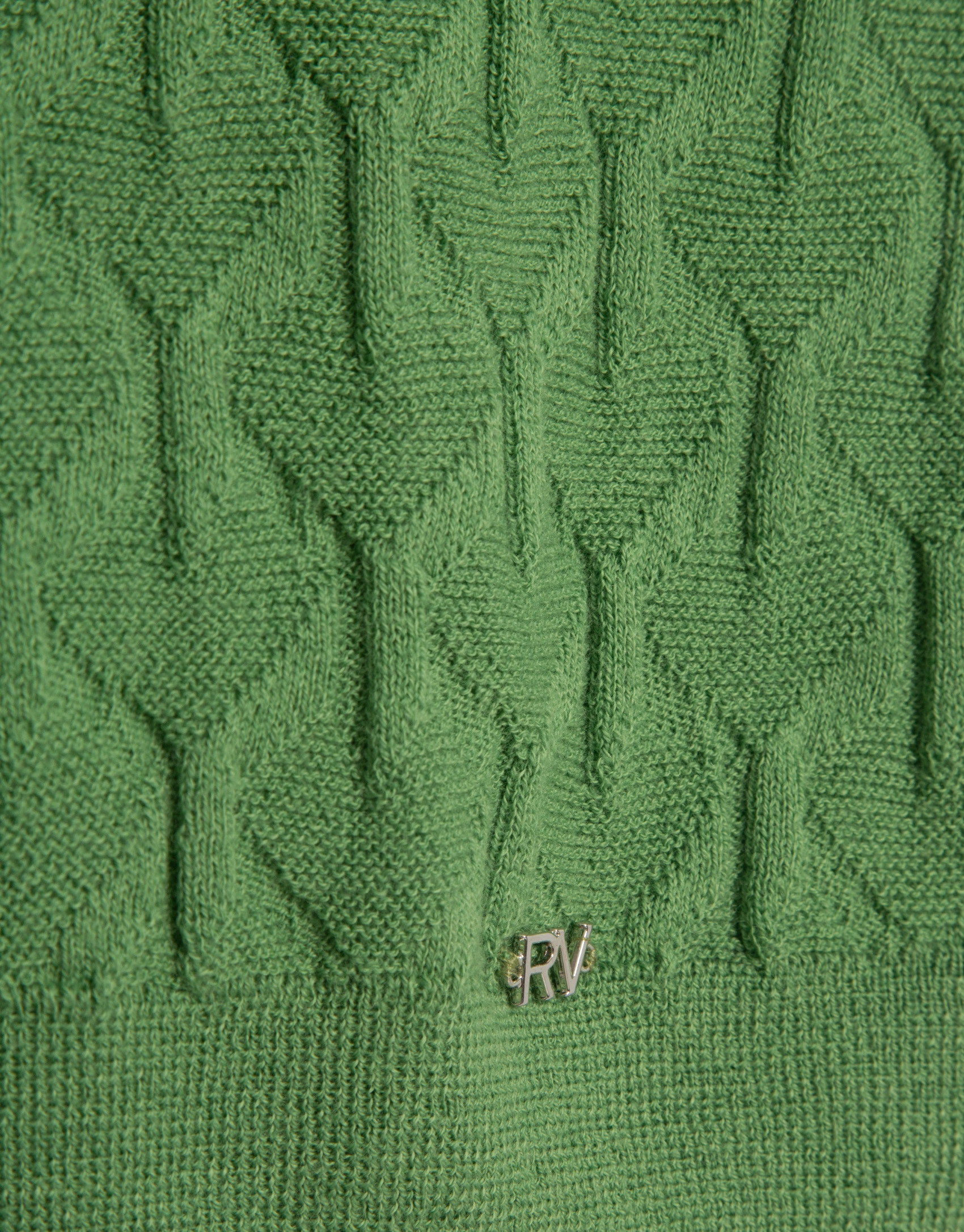 Jersey manga larga lana con ochos verde - Mujer | Roberto Verino