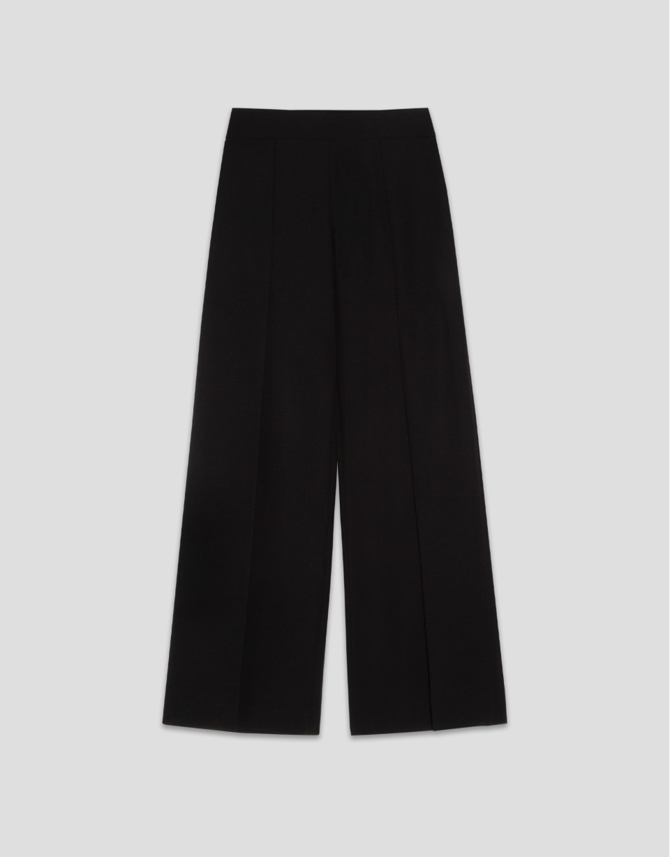 Pantalón palazzo negro - Mujer - PV2025 | Roberto Verino