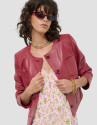 Chaqueta corta napa roja