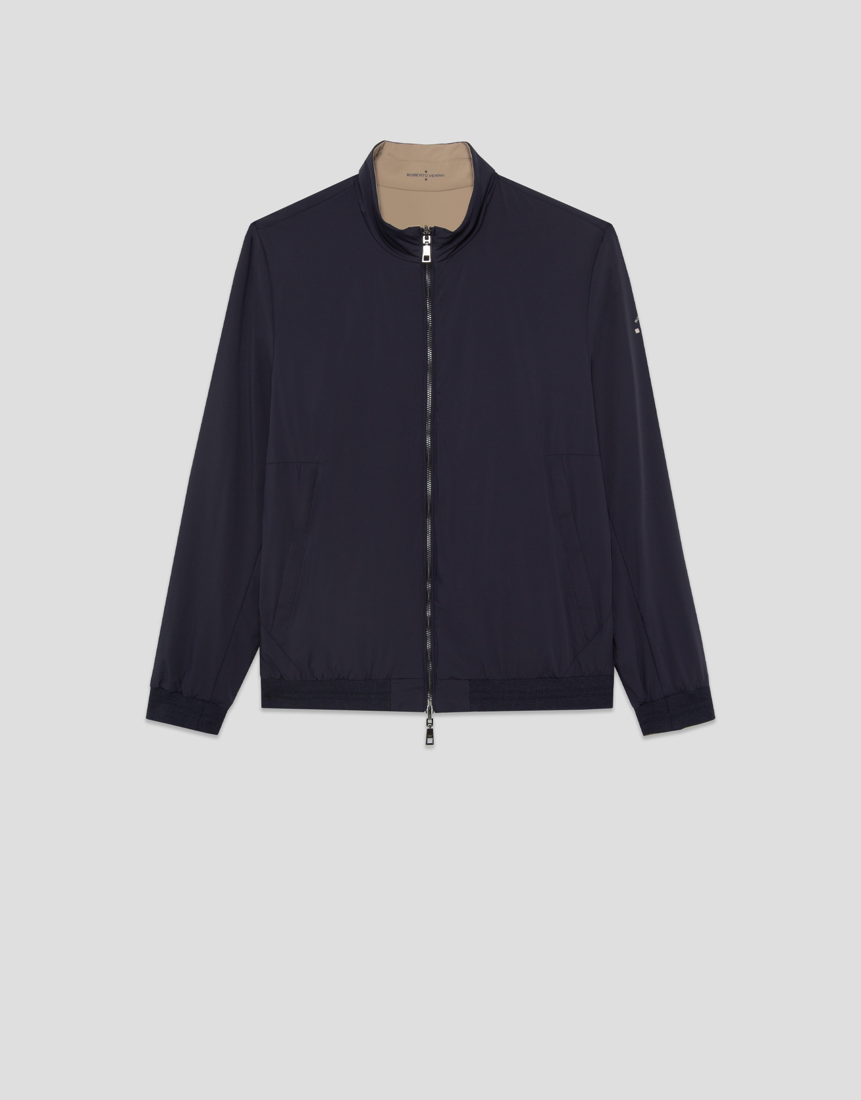 Navy and tan reversible jacket - Man - SS2025 | Roberto Verino