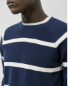 Navy/white striped sweater - Man - SS2025 | Roberto Verino