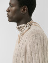 Beige cotton/linen cable knit sweater - Man | Roberto Verino