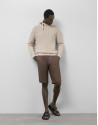 Beige cotton/linen cable knit sweater - Man | Roberto Verino