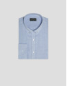 Camisa sport regular lino celeste - Hombre | Roberto Verino