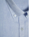 Camisa sport regular lino celeste - Hombre | Roberto Verino