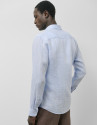 Camisa sport regular lino celeste - Hombre | Roberto Verino
