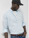 Camisa sport slim rayas y estampado marino | Roberto Verino