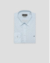 Camisa sport slim rayas y estampado marino | Roberto Verino