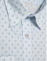 Camisa sport slim rayas y estampado marino | Roberto Verino