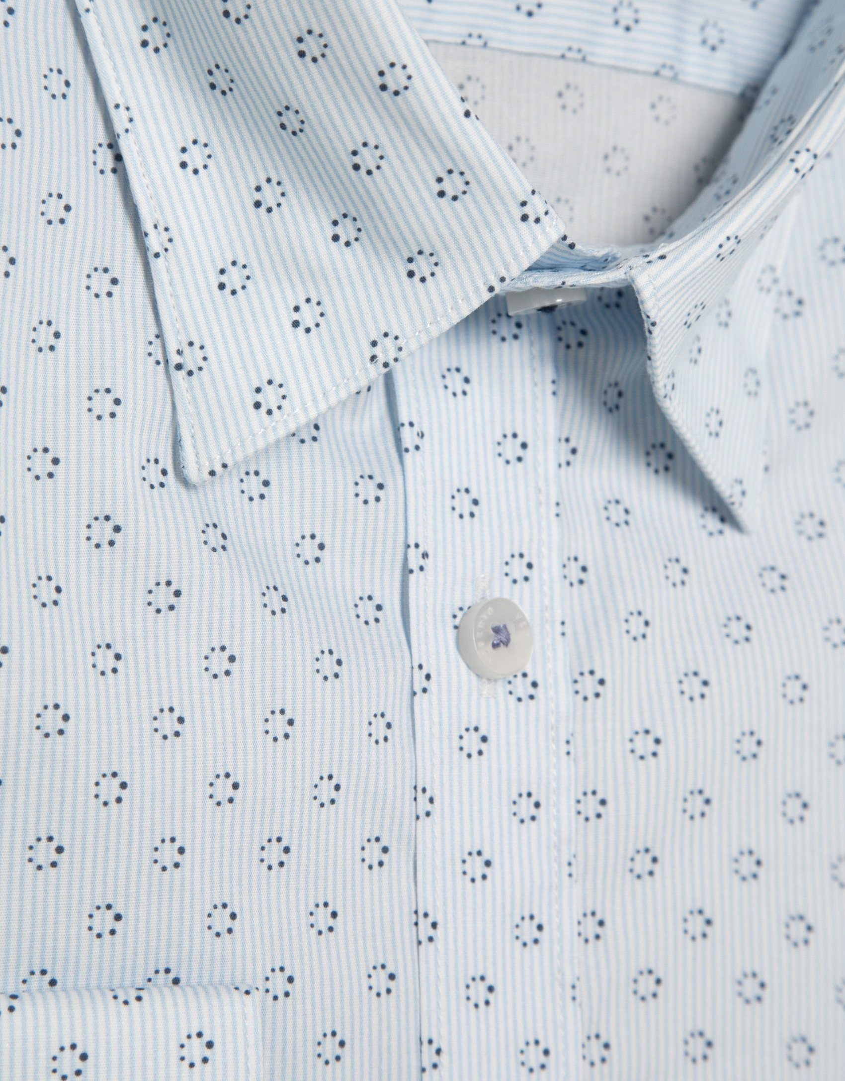 Camisa sport slim rayas y estampado marino | Roberto Verino