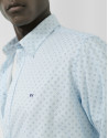 Slim striped and navy print sport shirt - Man | Roberto Verino