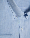 Camisa sport slim lino celeste - Hombre | Roberto Verino