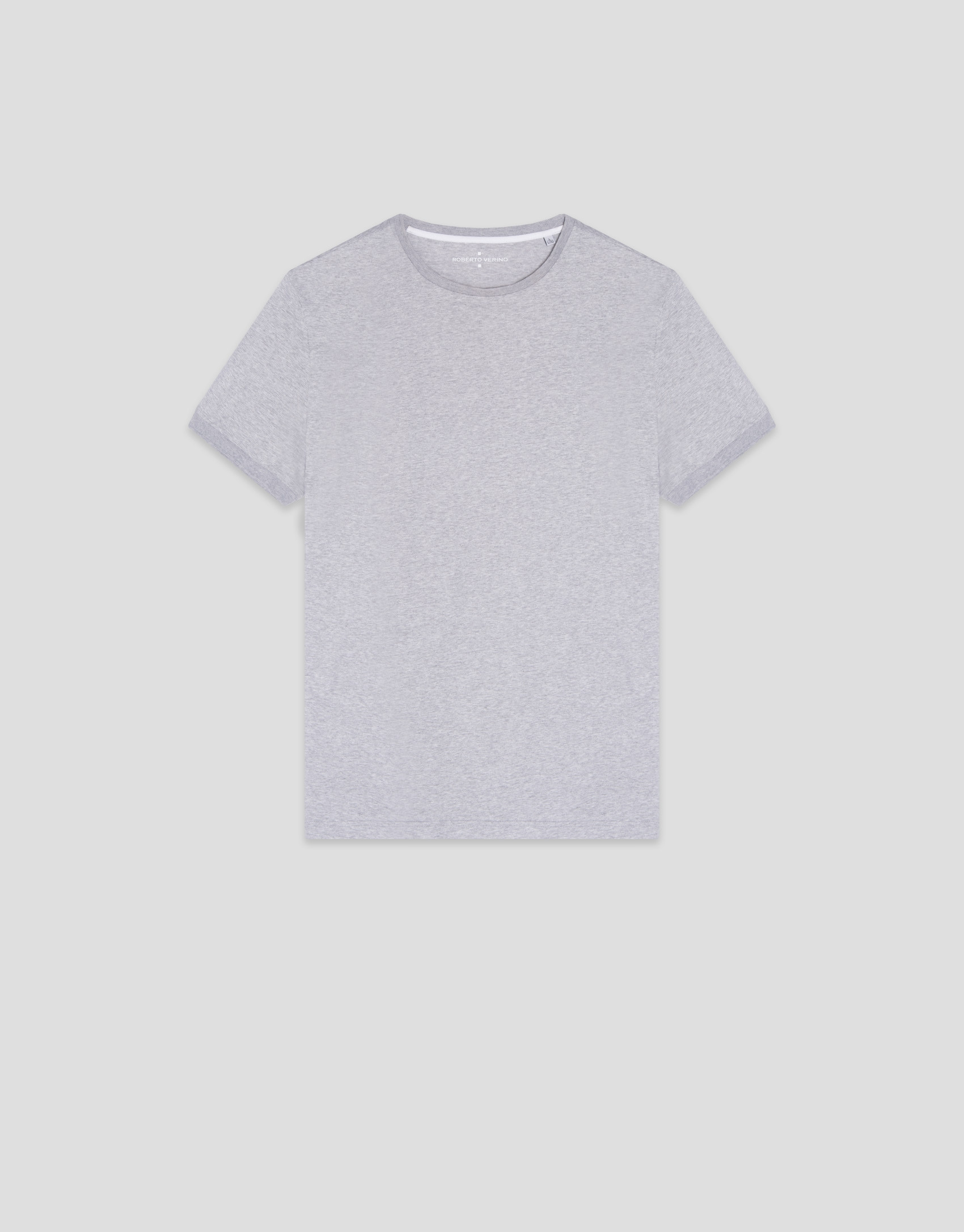 Camiseta algodón mercerizado gris melange | Roberto Verino