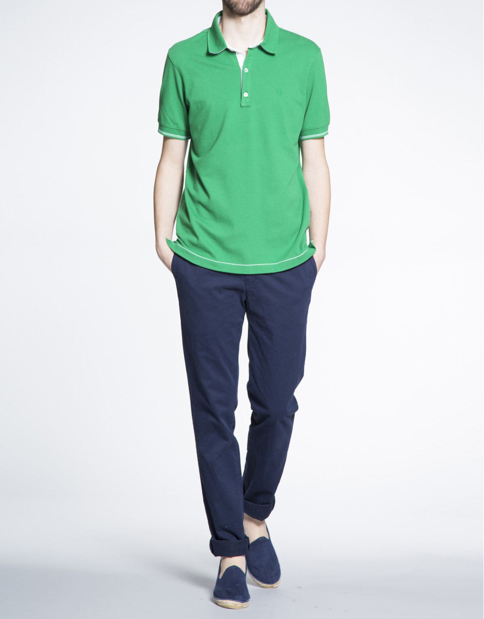 Green pique top