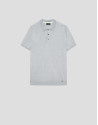 Polo tricotado lino gris melange - Hombre | Roberto Verino