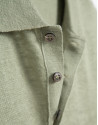 Light khaki green linen knitted polo shirt | Roberto Verino