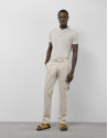 Polo tricotado lino beige - Hombre - PV2025 | Roberto Verino