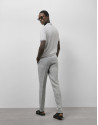 Polo tricotado lino gris melange - Hombre | Roberto Verino