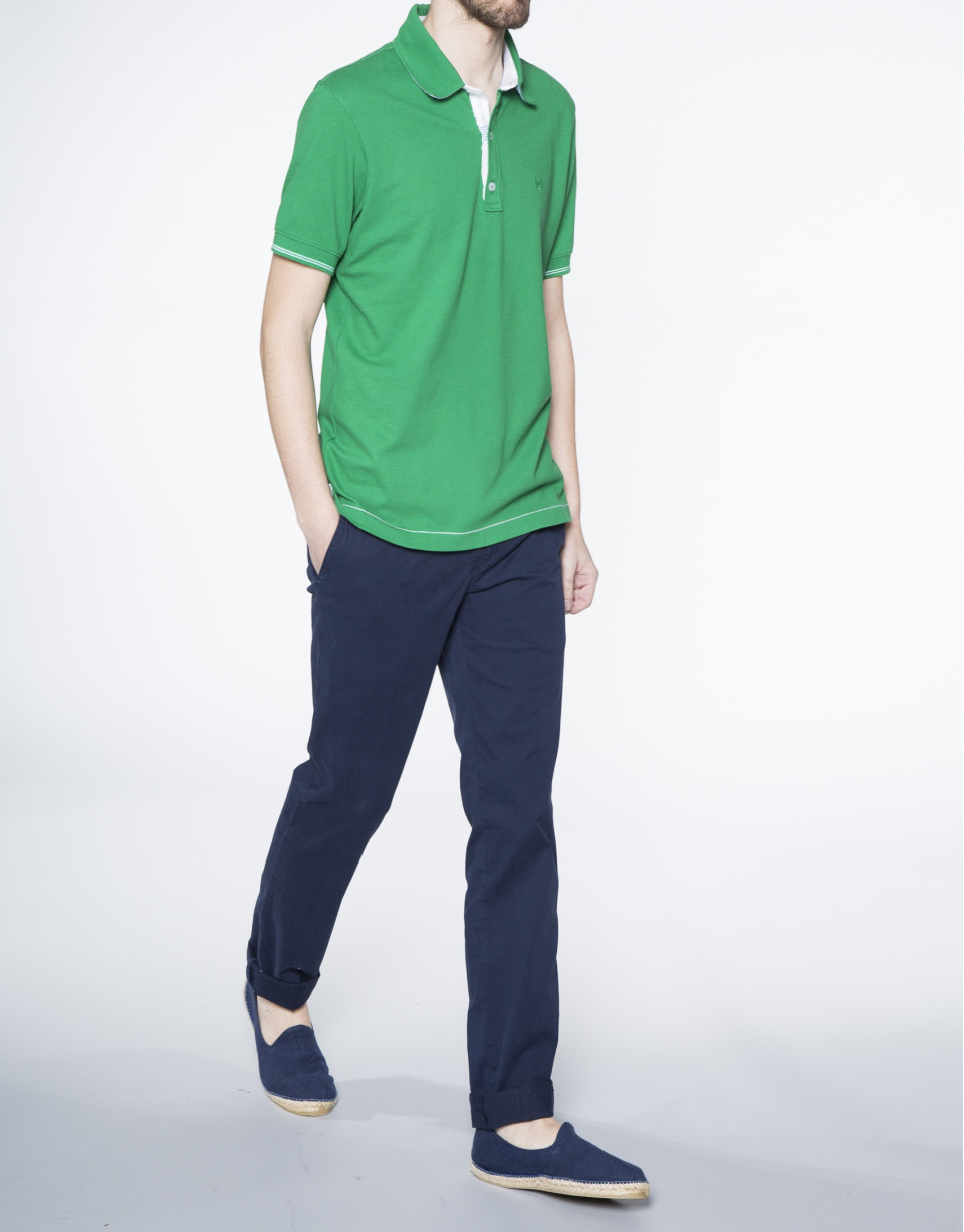 Green pique top