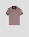 Polo jacquard geométrico rojo, marino y blanco | Roberto Verino