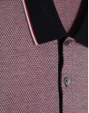Polo jacquard geométrico rojo, marino y blanco | Roberto Verino
