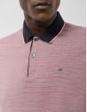Polo jacquard geométrico rojo, marino y blanco | Roberto Verino