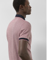 Polo jacquard geométrico rojo, marino y blanco | Roberto Verino