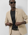 Mink-colored technical fabric jacket - Man | Roberto Verino