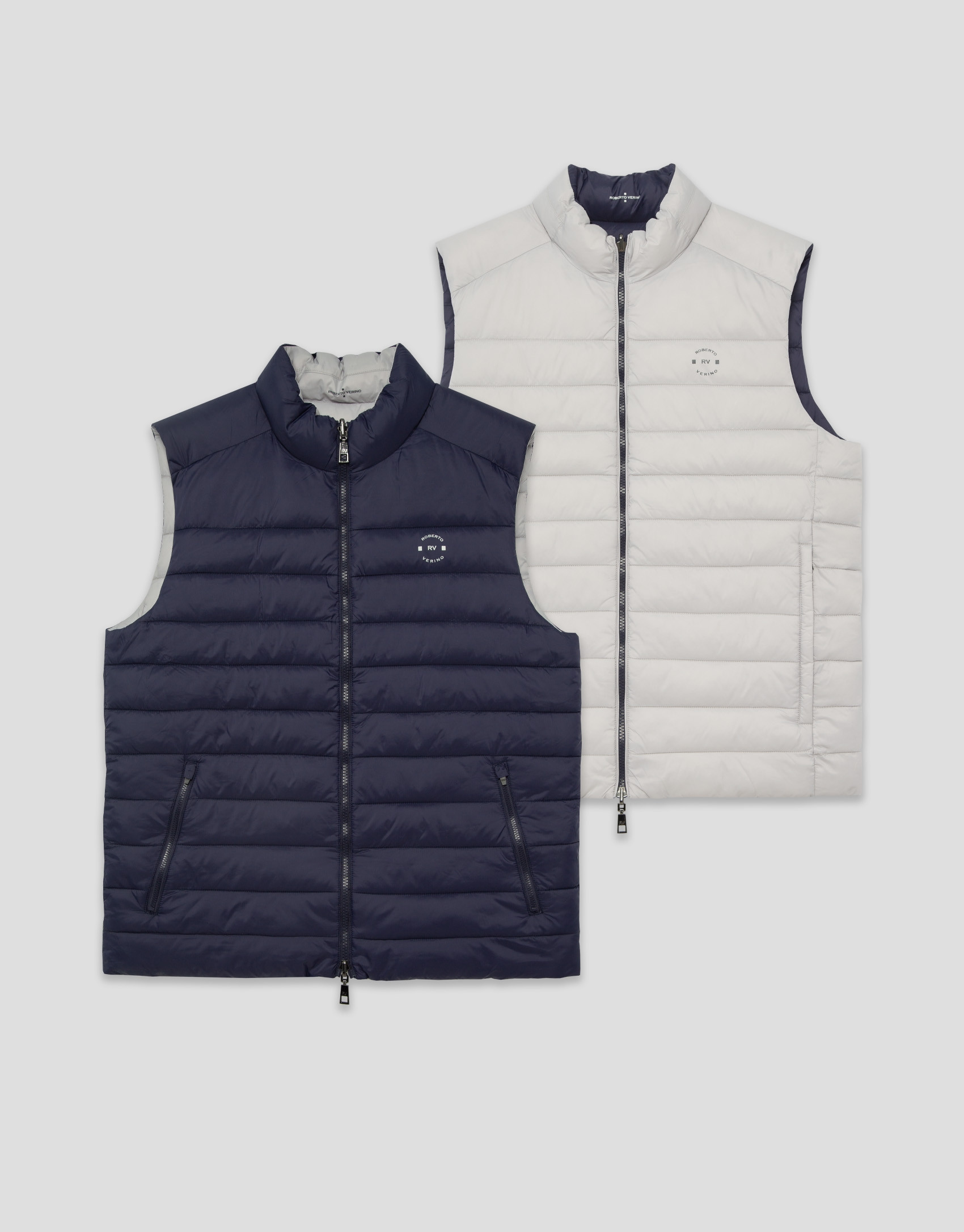 Chaleco reversible marino y gris - Hombre | Roberto Verino