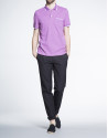 Polo morado piqué melange